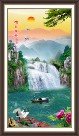 竖幅山水画