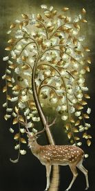 发财树麋鹿装饰画