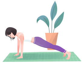 女子瑜伽动作设计图