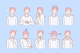 简约人物生活形象插画