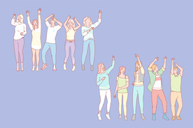 简约人物生活形象插画