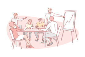 简约人物生活形象插画