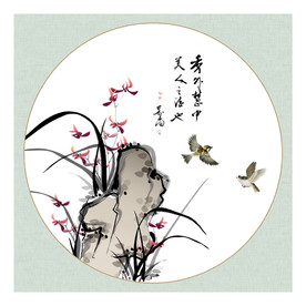 兰花国画兰花图片