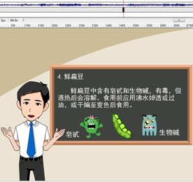 关于食物蔬菜中毒的动画118秒