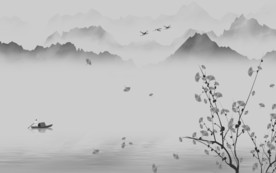 意境山水背景新画 TIF分层