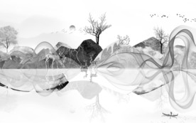 爆款灰色无框画 TIF分层