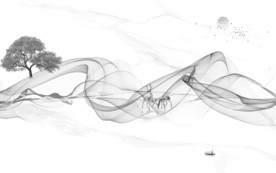 线条新山水中式画 TIF分层