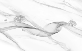 线条灰色无框画 TIF分层