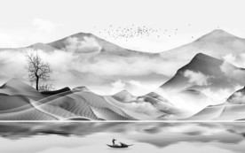 意境新山水中式画 TIF分层