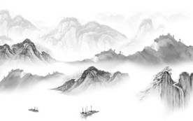 最新新山水中式画 TIF分层