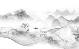 爆款新山水意境画 TIF分层