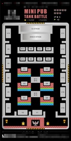 酒吧复古坦克大战座位图海报