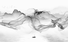 风景灰色新山水画 TIF分层