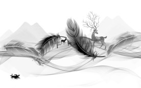 新款灰色装饰画 TIF分层