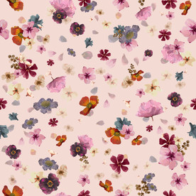 粉色花朵女装印花