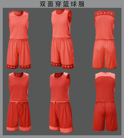 双面穿球衣套装样机图片