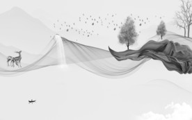 高级新山水高端画 文件分层画