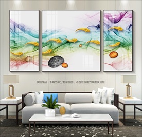 水墨装饰画石来运传装饰画