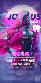 酒吧礼宾招聘海报