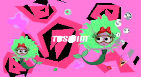 卡通 美人鱼 几何