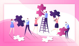 团队协作商业扁平插画系列