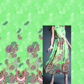 数码 大牌 扎染 腰果 花