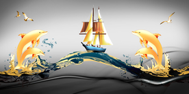 帆船一帆风顺玄关