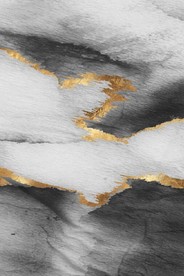 新中式抽象金色水墨油画玄关装饰