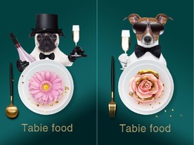 现代晶瓷好吃狗餐饮餐厅装饰画