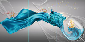 现代晶瓷酒杯餐饮餐厅装饰画