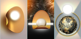 晶瓷抽象光影立体几何装饰画