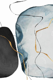 侘寂风现代抽象油画玄关装饰画