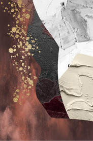 北欧风抽象金色油画玄关装饰画