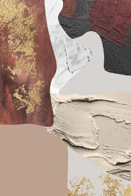 北欧风抽象金色油画玄关装饰画