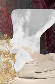 北欧风抽象金色油画玄关装饰画