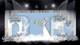 浅灰蓝主题婚礼