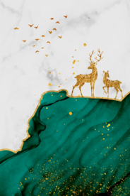 大理石纹理麋鹿
