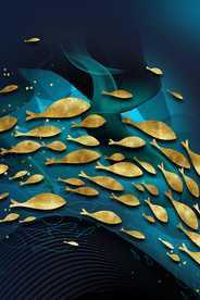 鱼群装饰画