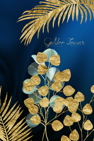 金色树叶晶瓷画