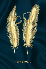 金色羽毛装饰画