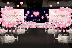 粉色气球婚礼