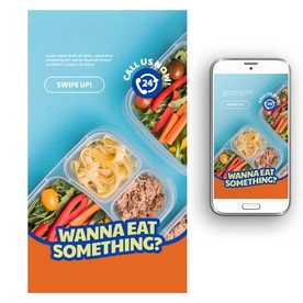 轻食主义餐饮海报