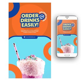 轻食主义餐饮海报