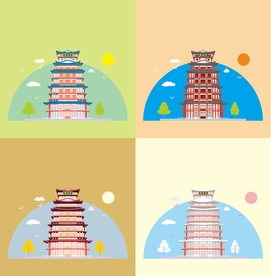 天门市茶经楼插画