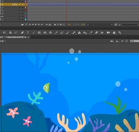an制作一个海底泡泡的动画效果