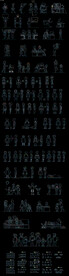 多种职业人物CAD图库