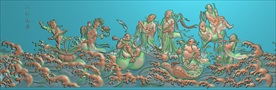 精雕八仙过海