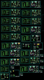 钢结构玻璃雨棚平立剖节点大样图