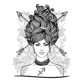 十二星座 手绘 插画 矢量图