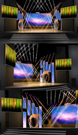 颁奖晚会max模型 效果图